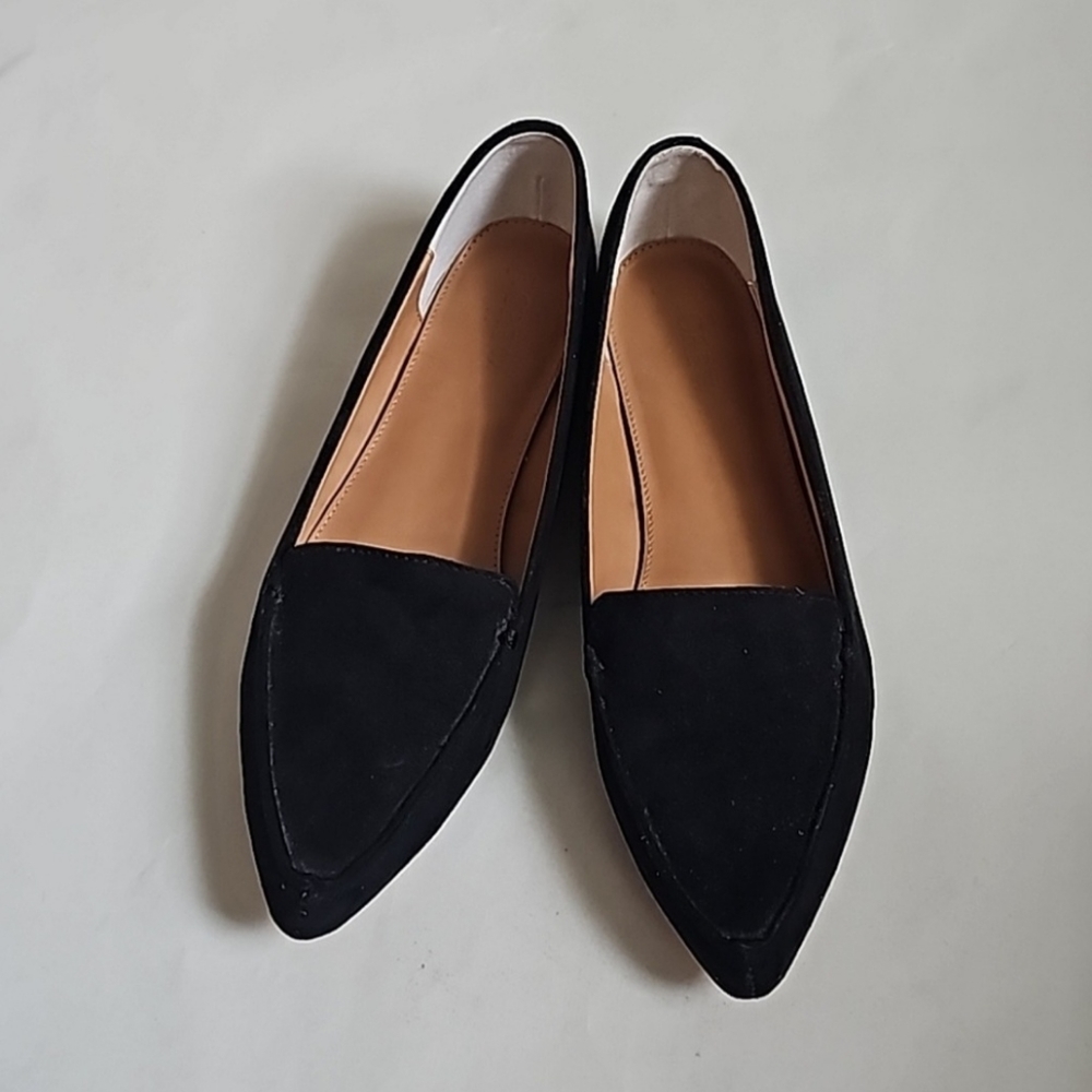 J. Crew Pointed Flats in Black, Women's size 7.5
